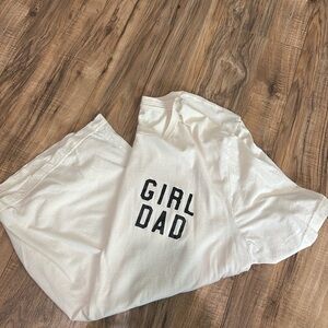 White/cream  girl dad tshirt